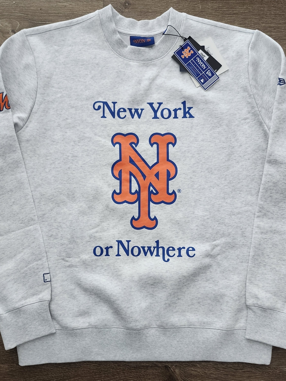 New York Mets Gray Crewneck Sweatshirt - NY or Nowhere